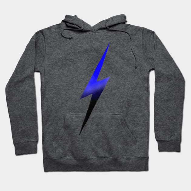 Blue-and-Black Lightning Bolt Hoodie by noranovak